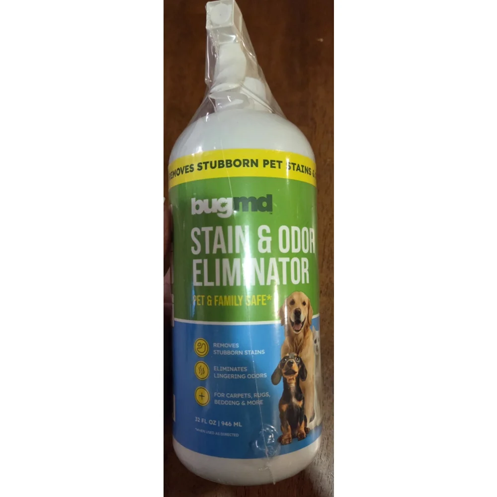 BugMD Enzyme Cleaner for Dog & Cat Urine | Pet 32 Fl Oz (Pack of 1), White